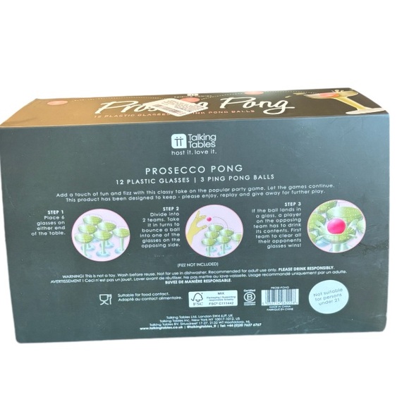 New! Talking Tables Prosecco Pong Game - Picture 2 of 3